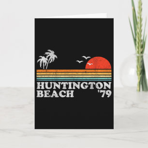 Cartão Huntington Beach Califórnia Vintage Surf Retrô