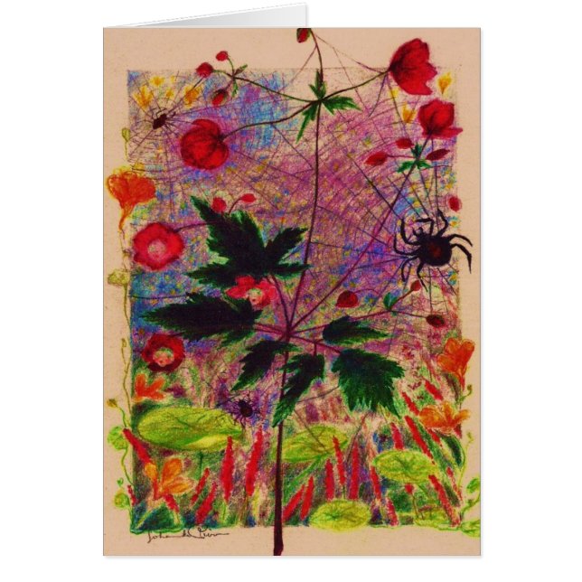 Cartão Hupehensis da anêmona (Frente)