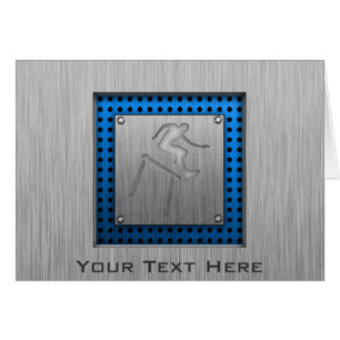 Cartão Hurdler escovado do Metal-olhar