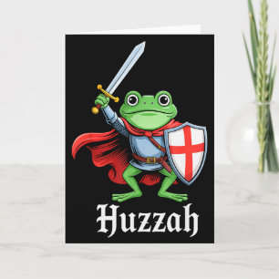 Cartão Hurra Cavaleiro Sapo Espada Divertida Citação Meme