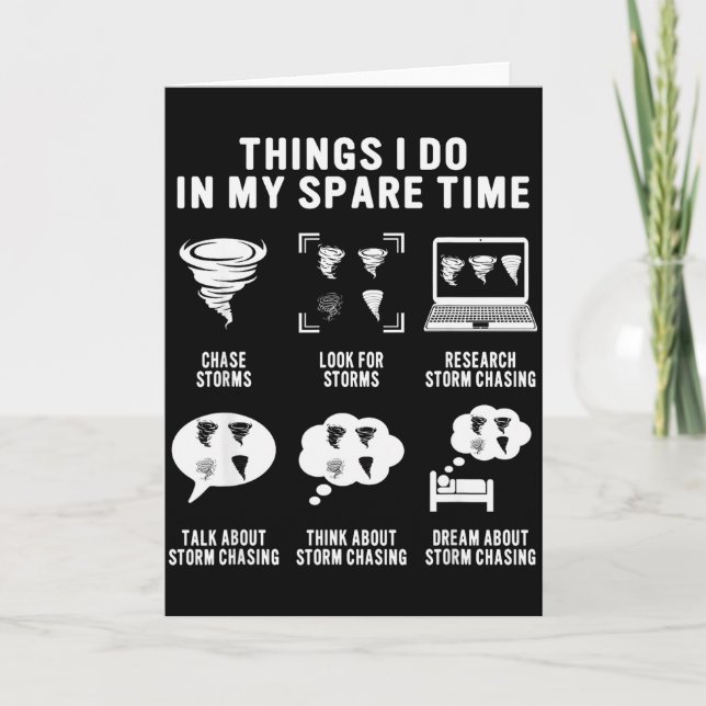 Cartão Hurricane Chasing Chaser Tornado Hunter Meteorolog (Frente)
