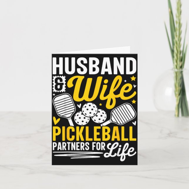 Cartão Husband &amp; Wife Valentines Day Couple Ckleball  (Frente)