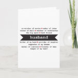 Cartão Husband Happy Birthday Card // Adjetivos descrevem<br><div class="desc">Que melhor maneira de presentear o seu marido no seu aniversário do que de lhe dizer tudo que é excelente sobre ele!</div>