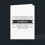 Cartão Husband Happy Birthday Card // Adjetivos descrevem<br><div class="desc">Que melhor maneira de presentear o seu marido no seu aniversário do que de lhe dizer tudo que é excelente sobre ele!</div>