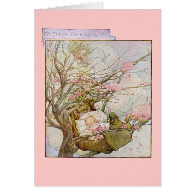 Cartão Hush-Um-adeus-Bebê (Frente)