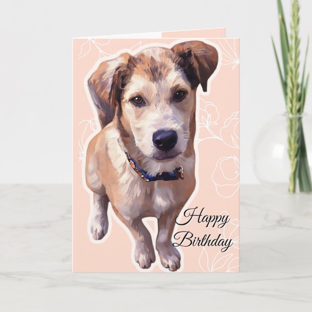 Cartão Husky Puppy Folded Greeting Card (Frente)