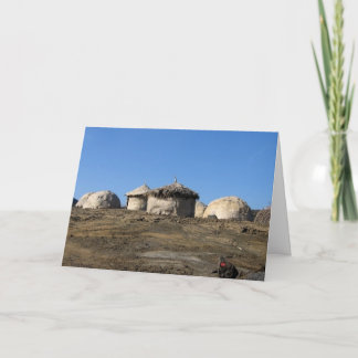 Cartão  Huts in East-Africa