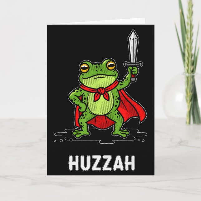 Cartão Huzzah Frog  (Frente)
