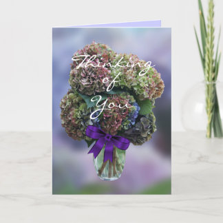 Cartão Hydrangea 2385 em Vase- personalize qualquer ocasi