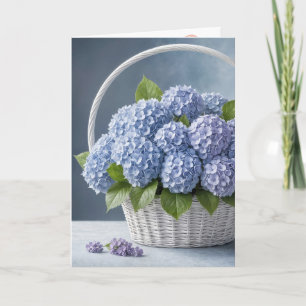 Cartão Hydrangea Basket Para Aniversário