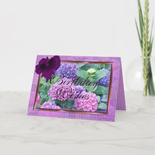 Cartão Hydrangea & Bow cards- customize for any occasion