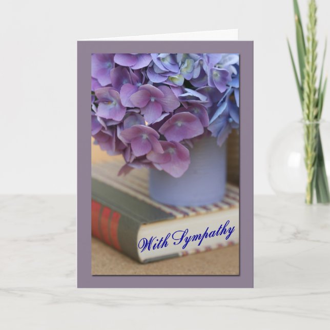 Cartão Hydrangea Flower Sympathy Card (Frente)