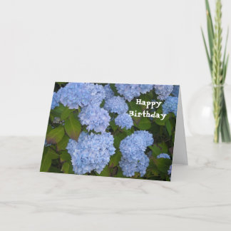 Cartão Hydrangea Happy Birthday
