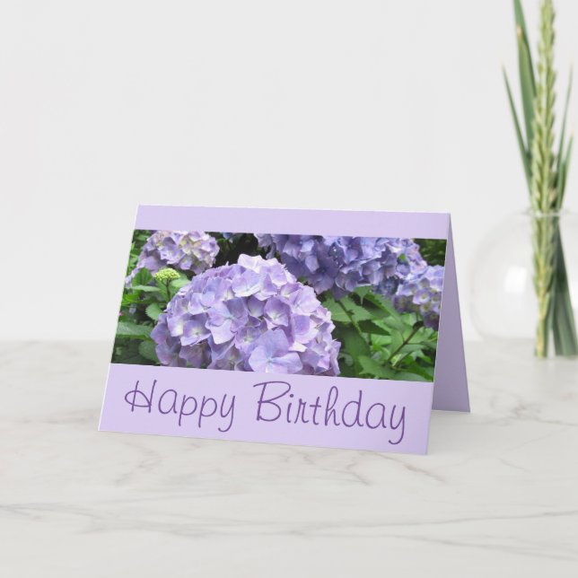 Cartão Hydrangeas at Trebah Gardens, Cornwall (Frente)