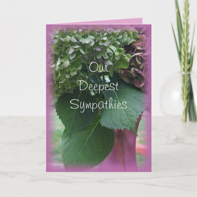 Cartão Hydrangeas em mauve vase- personalize qualquer oca (Frente)
