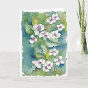 Cartão Hydrangeas Mother's day Watercolor Card 