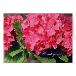 Cartão Hydrangeas Rosa