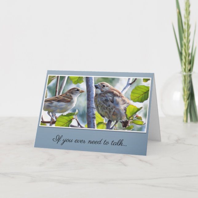 Cartão I am Here to Listen... (Frente)