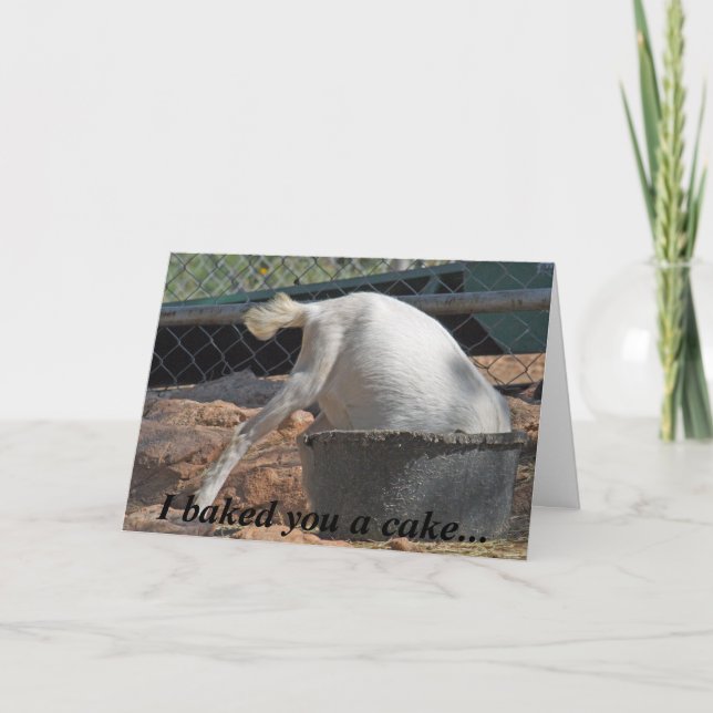 Cartão I baked you a cake... Birthday Card (Frente)