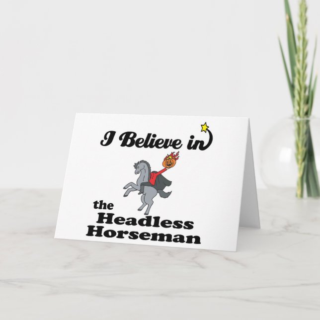 Cartão i believe in headless horseman (Frente)