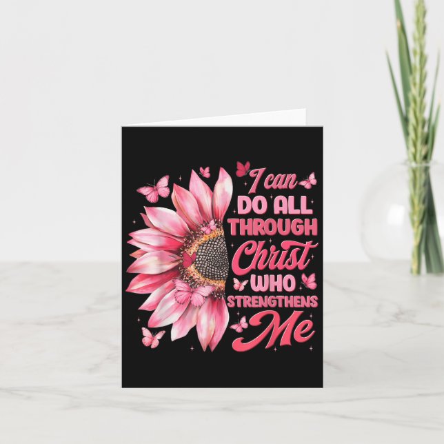 Cartão I Can Do All Things Through Christ Who Strengthens (Frente)