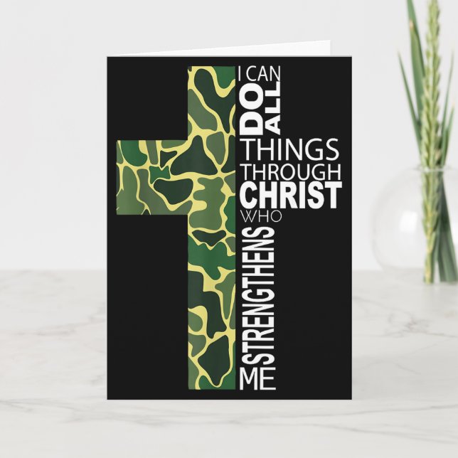Cartão I Can Do All Things Through Christ Who Strengthens (Frente)