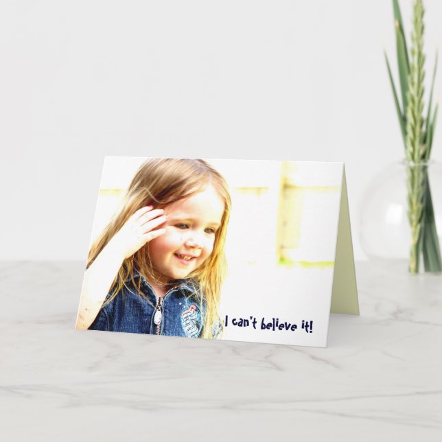 Cartão I can't believe it! (Frente)