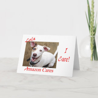Cartão "I Care!" about Lola and Amazon Cares