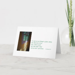 Cartão I Corinthians 13:12 Sympathy Card
