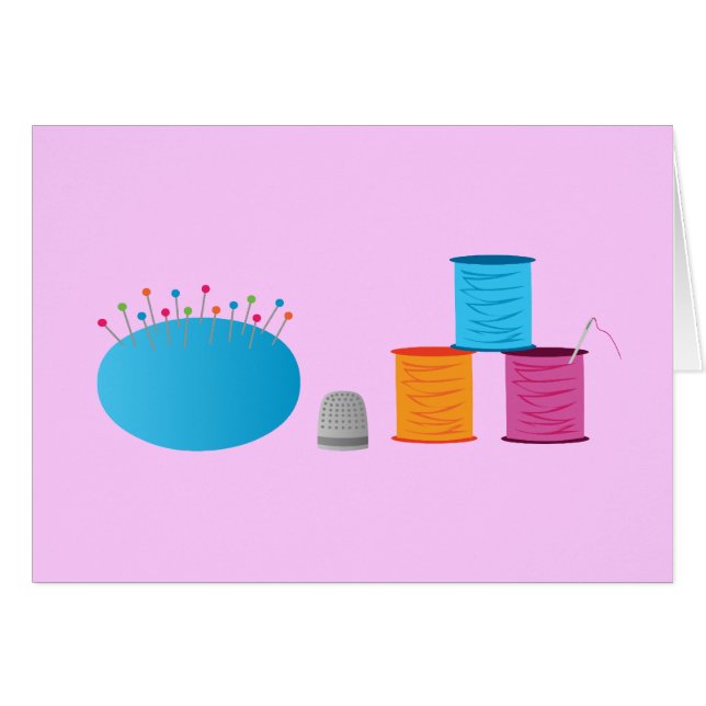 Cartão I costurar coração (Frente Horizontal)