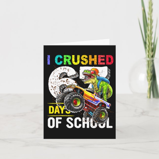 Cartão I Crushed 67 Days Of School Funny Six Seven Meme B (Frente)