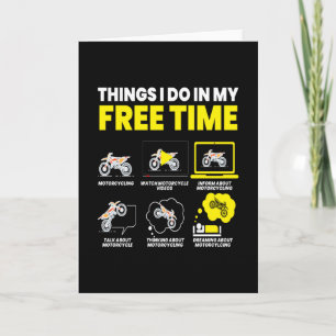 Cartão I Do In My Free Time Motorcycle Biker