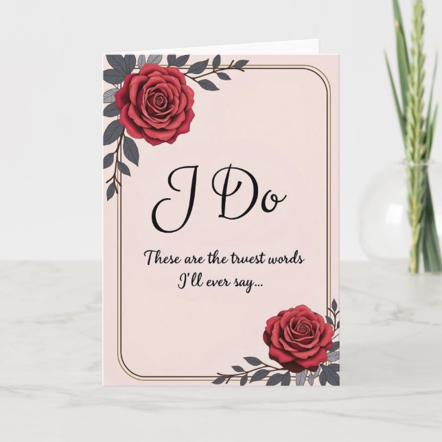 Cartão I Do Wedding Vows Card (Frente)