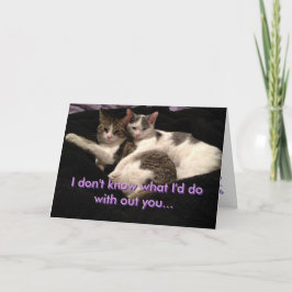 Cartão "I don't know" Abbie and Momo Greeting Card