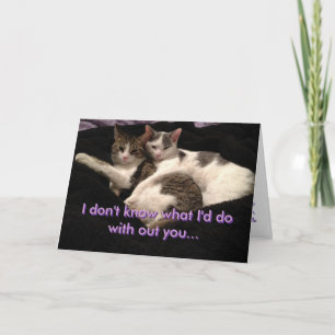 Cartão "I don't know" Abbie and Momo Greeting Card