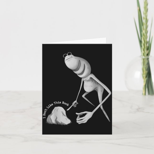 Cartão I Don't Like This Rock Funny Marcus The Worm Meme  (Frente)