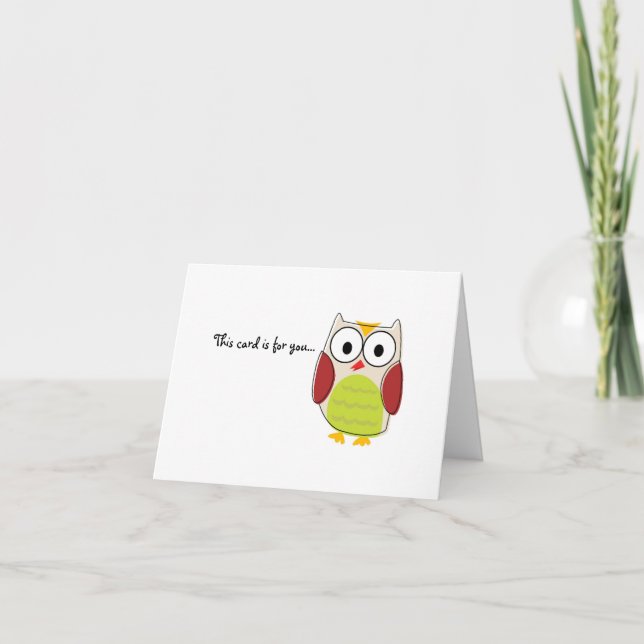 Cartão I Give a Hoot! Greeting Card (Frente)
