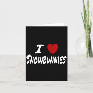 Cartão I Heart (amor) Snowbunnies Skiing Snowboard Att