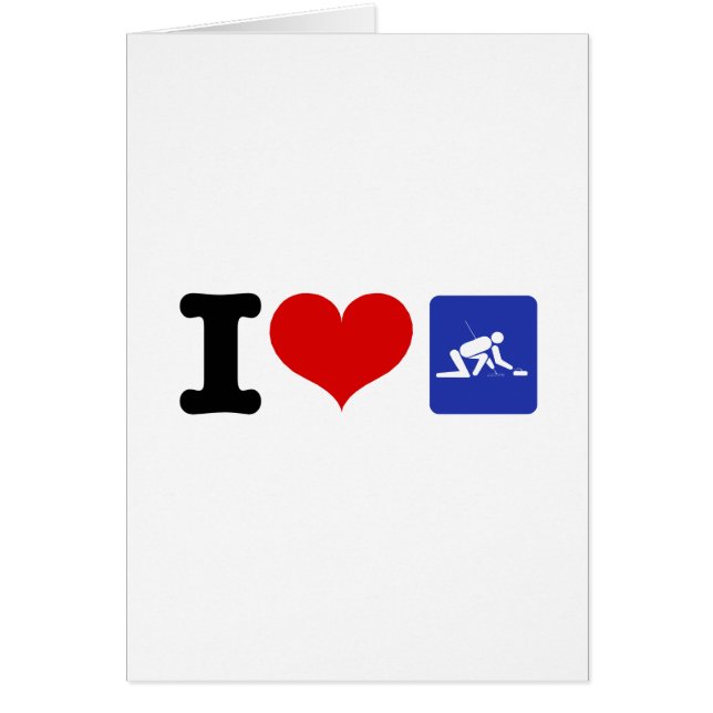 Cartão I Heart Curling (Frente)