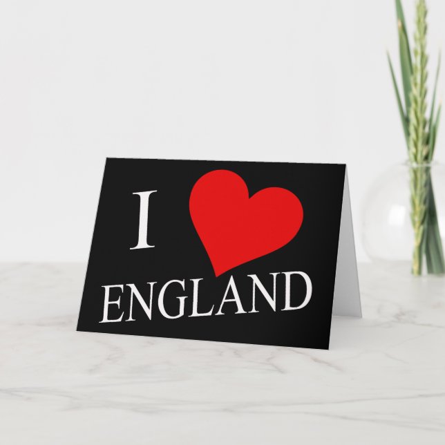 Cartão I Heart England wt gcnt (Frente)