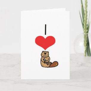 Cartão I Heart (Love) Beavers