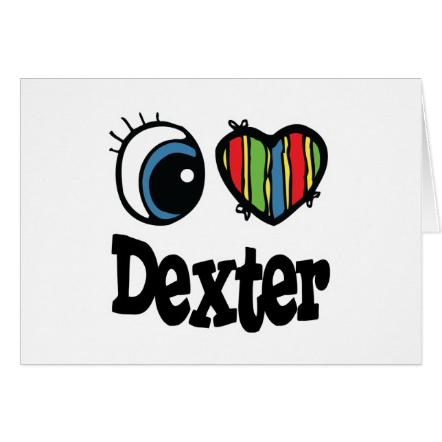 Cartão I Heart (Love) Dexter (Frente Horizontal)