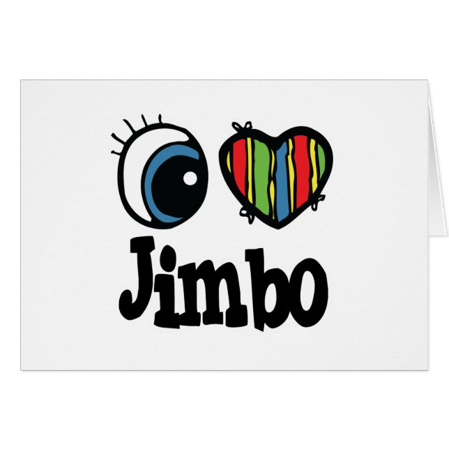 Cartão I Heart (Love) Jimbo (Frente Horizontal)