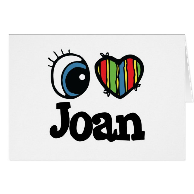 Cartão I Heart (Love) Joan (Frente Horizontal)