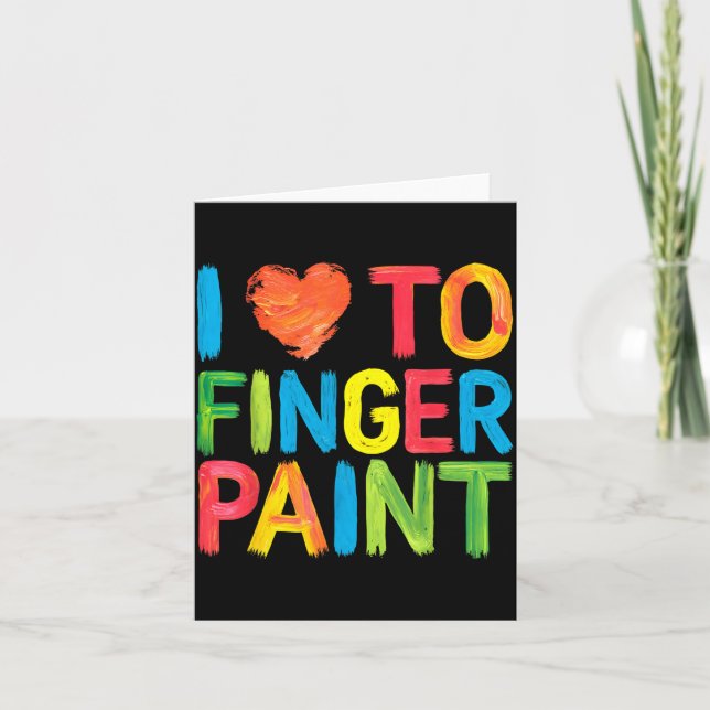 Cartão I Heart Love To Finger Paint Cute Couple Valentine (Frente)