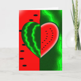 Cartão I (Heart) Watermelon