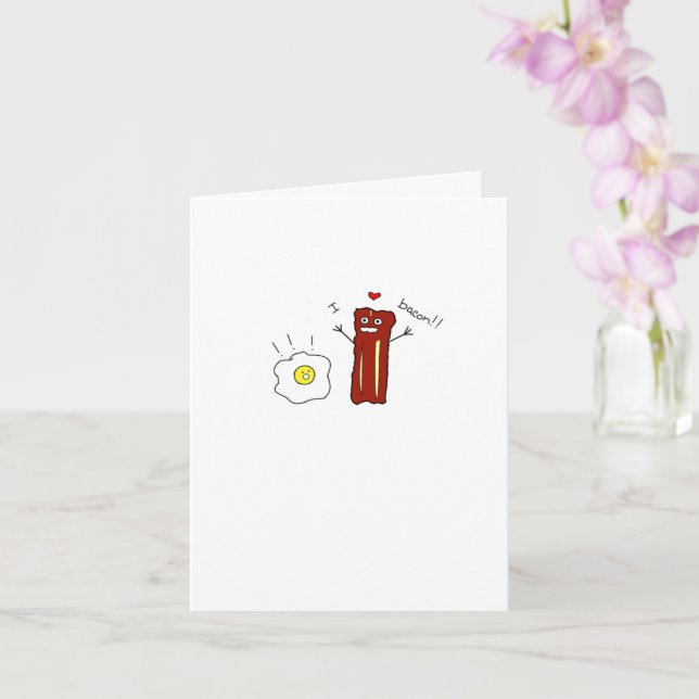 Cartão I love Bacon Card (Orquídea)
