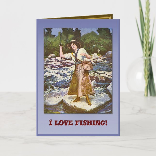 Cartão I love fishing (Frente)