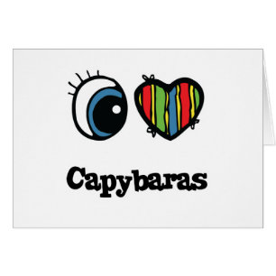 Cartão I Love (Heart) Capybaras