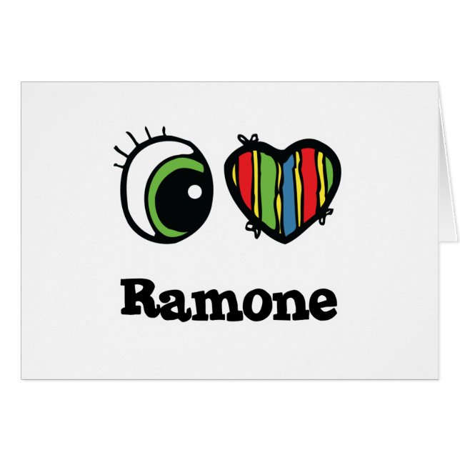 Cartão I Love (Heart) ramone (Frente Horizontal)
